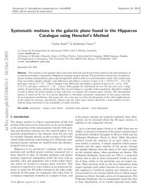 Systematic Motions in the Galactic Plane Found in the Hipparcos