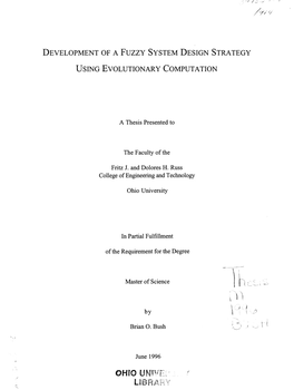 A Thesis Presented to the Faculty of the Fritz J. and Dolores H. Russ College of Engineering and Technology Ohio University in P