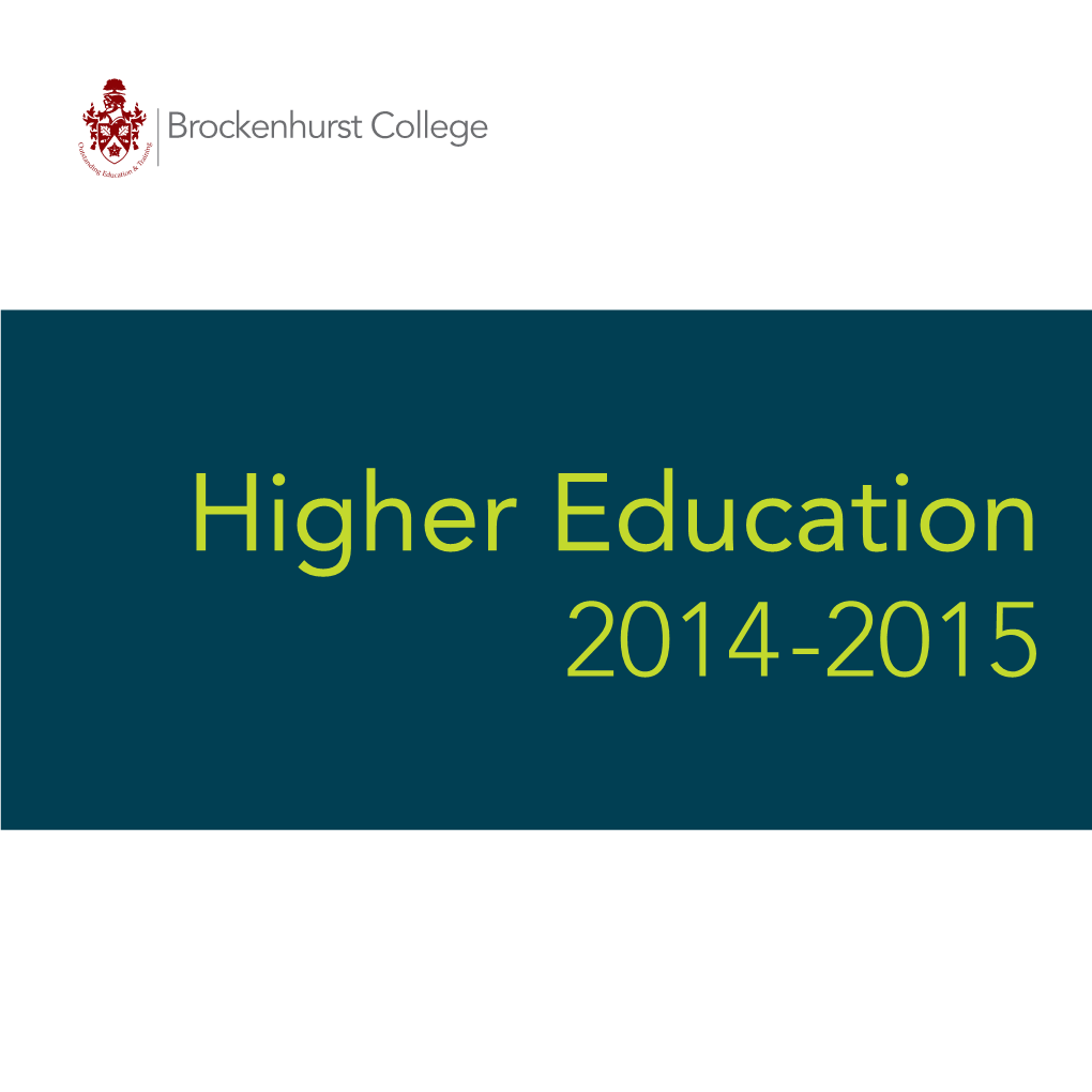 Higher Education 2014-2015 Introduction