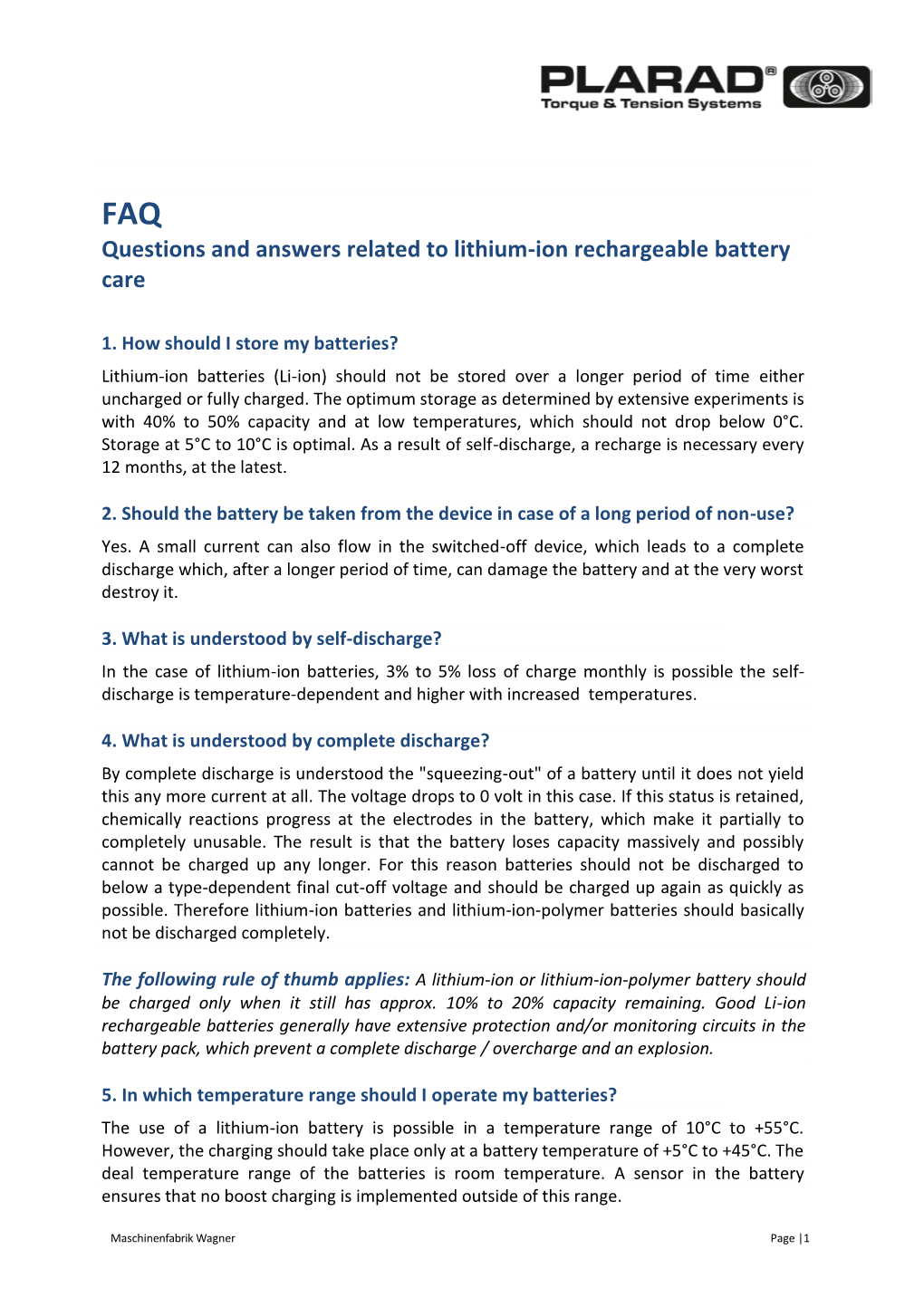 Questions And Answers Related To Lithium-Ion Rechargeable Battery Care ...