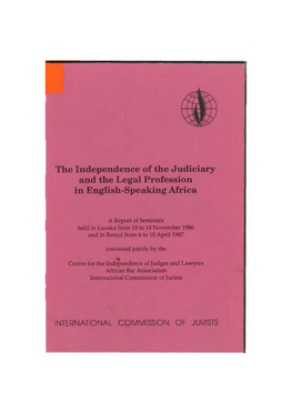 The Independence of the Judiciary and the Legal Profession in English-Speaking Africa