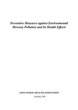 Preventive Measures Against Environmental Mercury Pollution and Its Health Effects