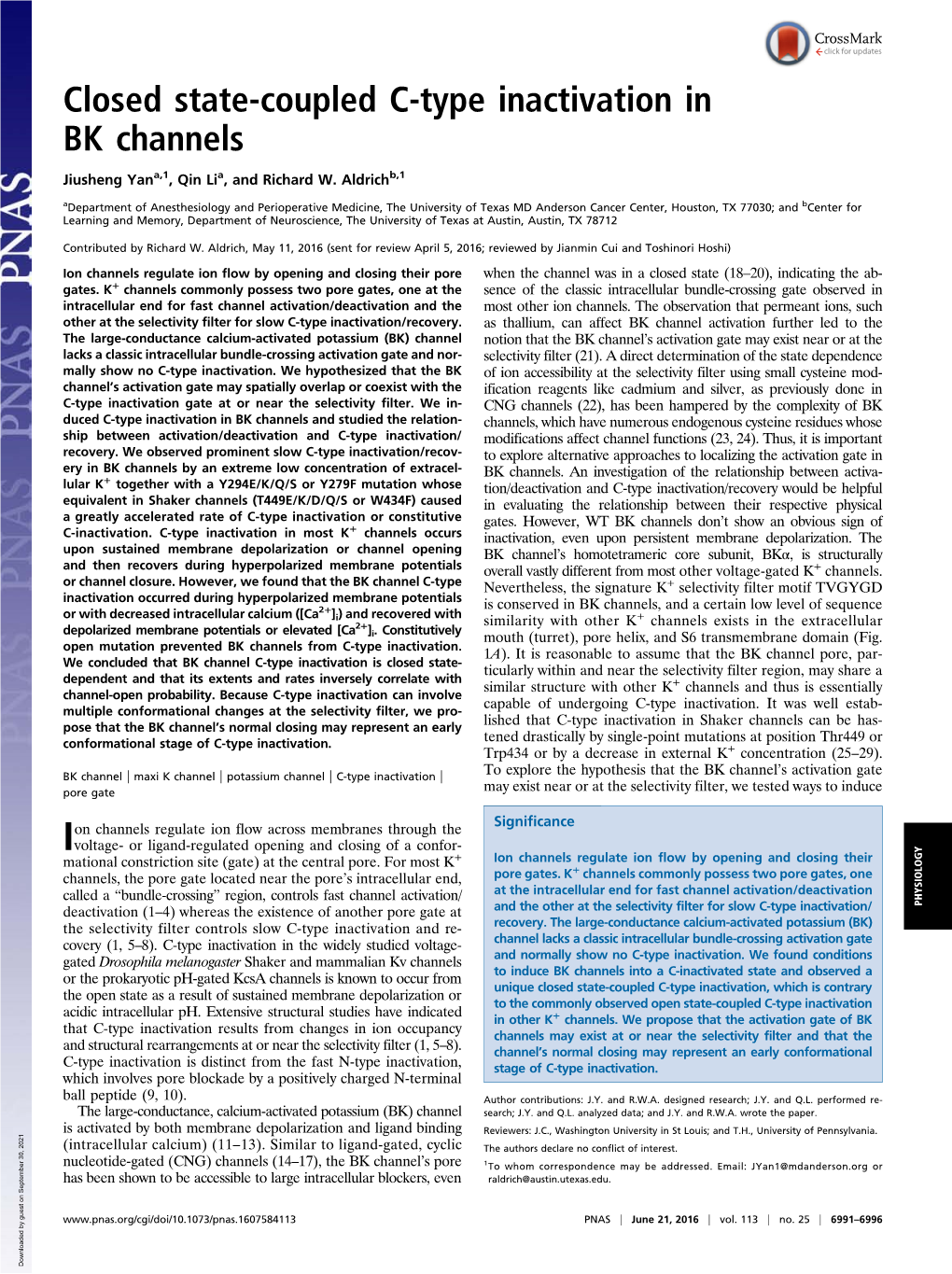 Closed State-Coupled C-Type Inactivation in BK Channels