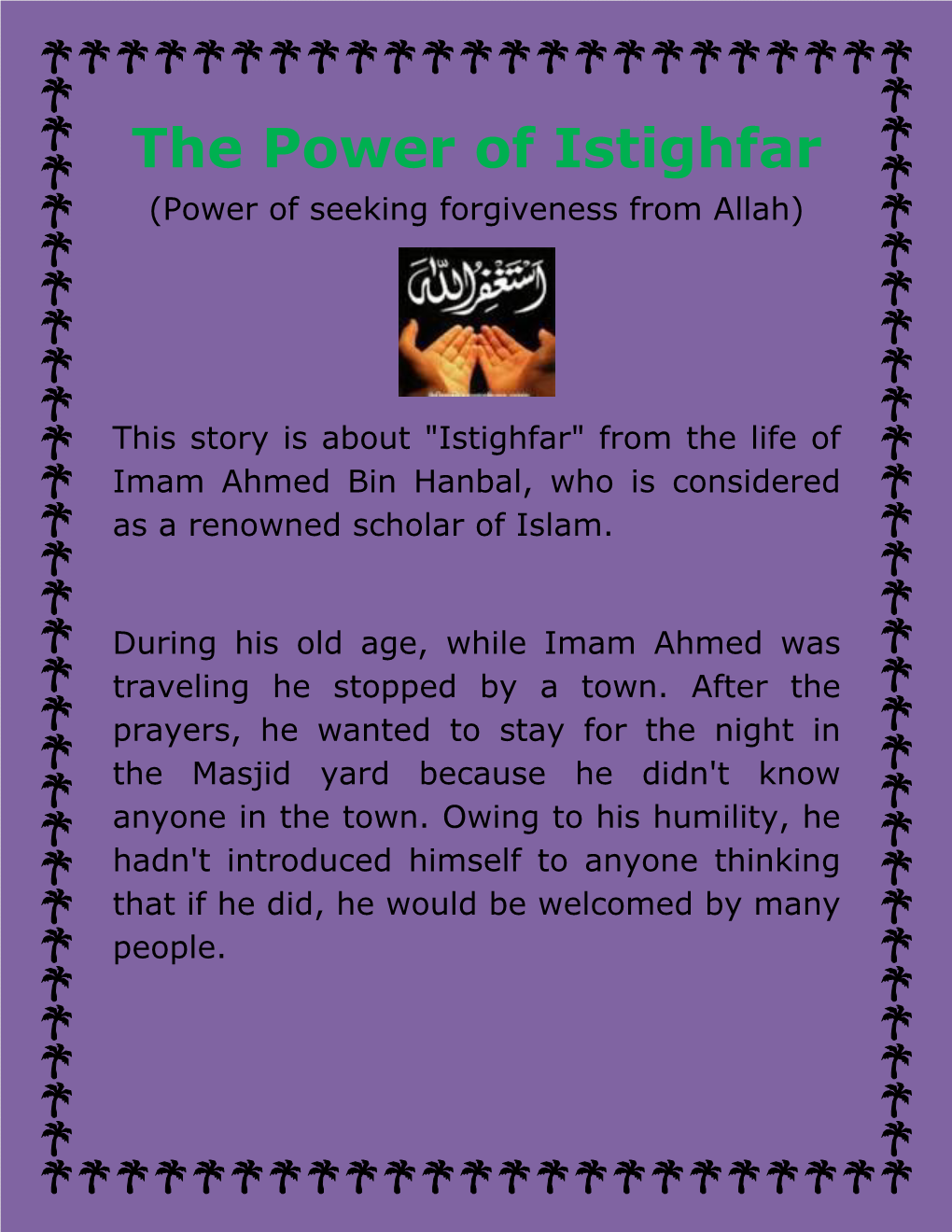 The Power of Istighfar (Power of Seeking Forgiveness from Allah)