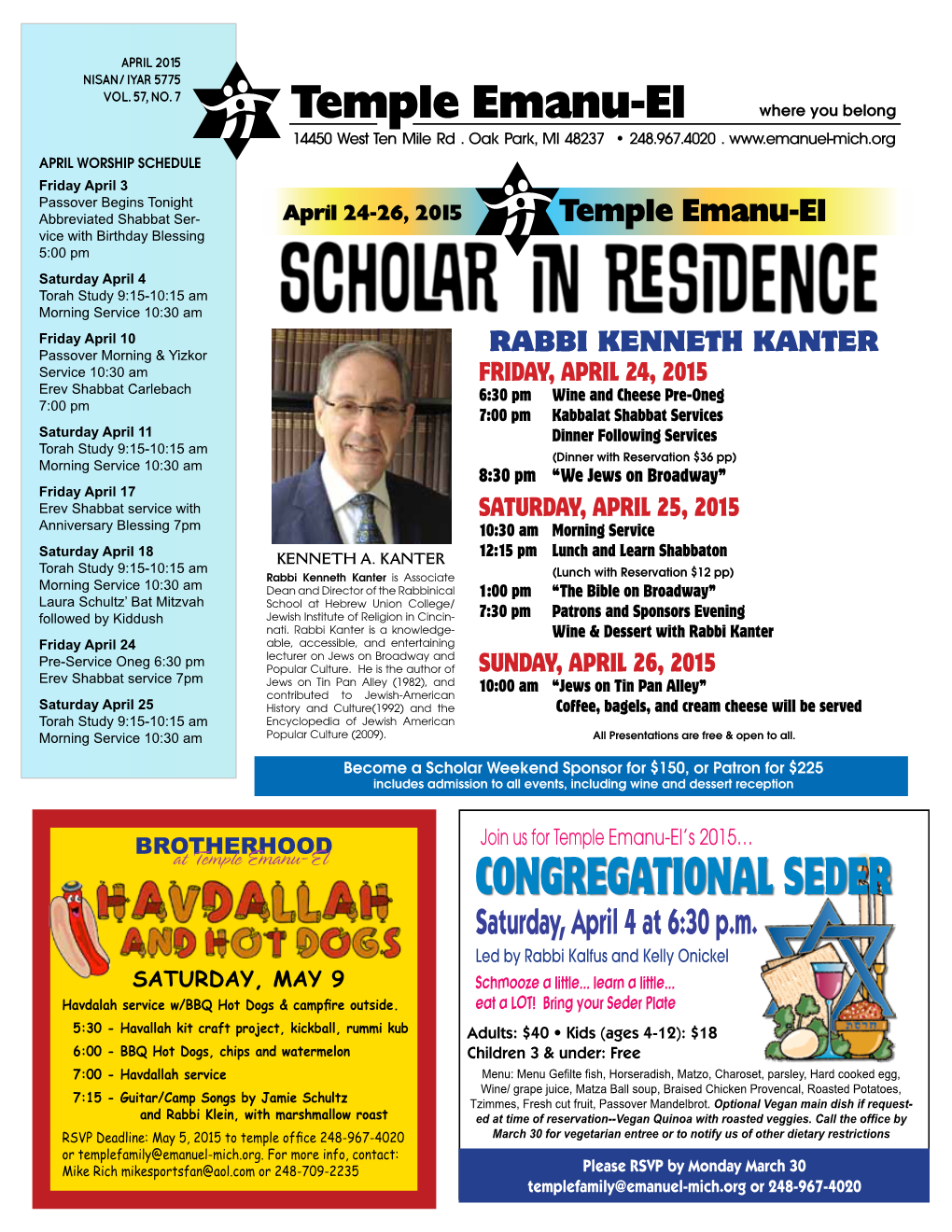 Bulletin April 1, 2015