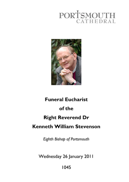 Funeral Eucharist of the Right Reverend Dr Kenneth William Stevenson