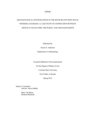 Thesis Archaeological Investigations of the River