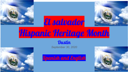 El Salvador Hispanic Heritage Month Dustin September 30, 2020