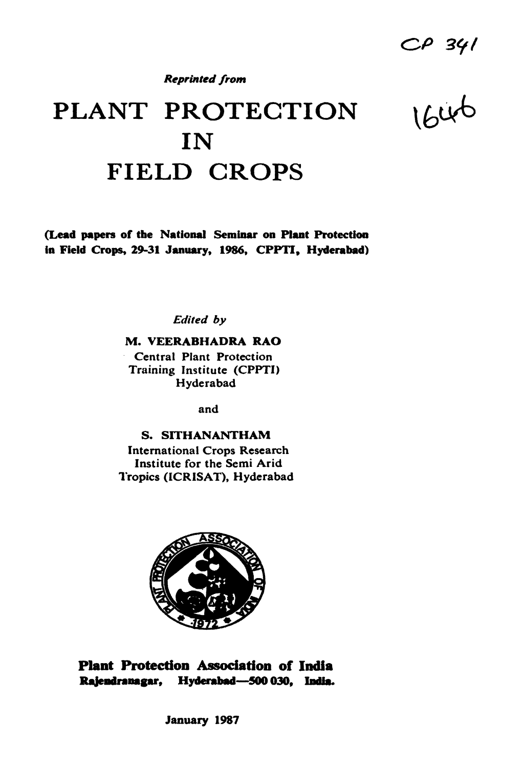 Insect Pests of Pigeonpea and Chickpea and Their Management , S