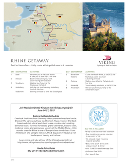 RHINE GETAWAY Basel to Amsterdam X 8-Day Cruise with 6 Guided Tours in 4 Countries