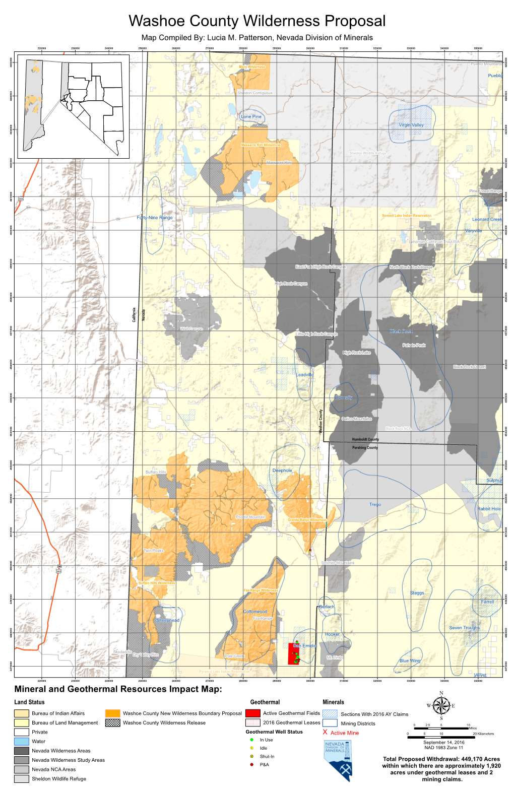 Washoe County Wilderness Proposal Map Compiled By: Lucia M