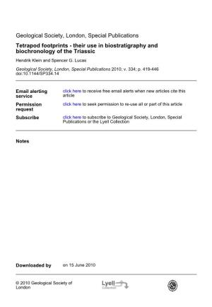 Biochronology of the Triassic Tetrapod Footprints