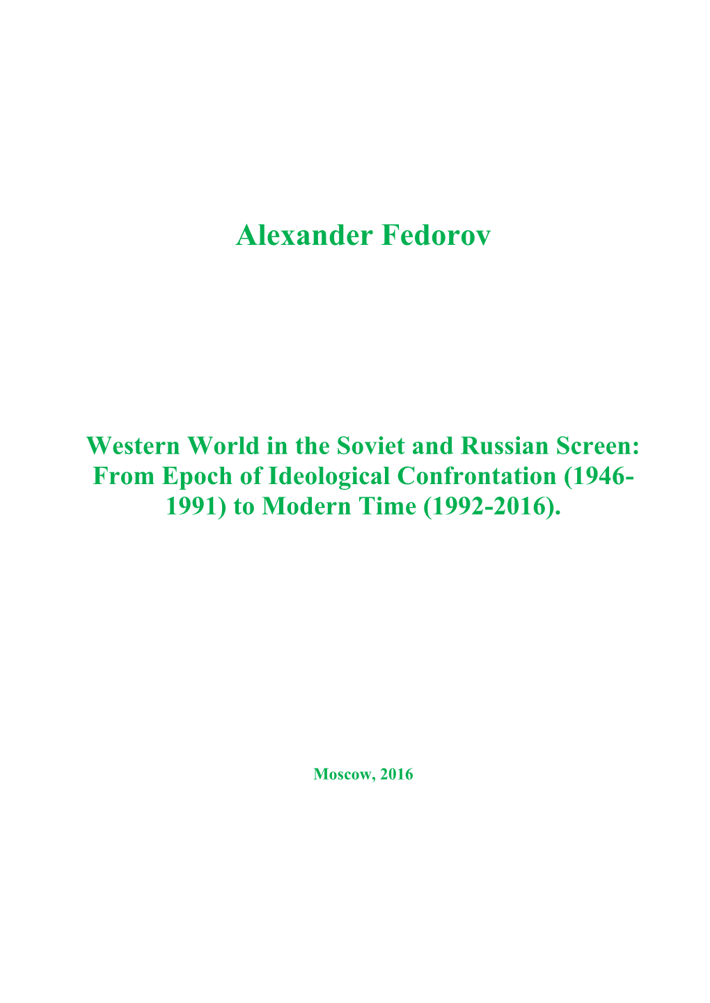 Alexander Fedorov