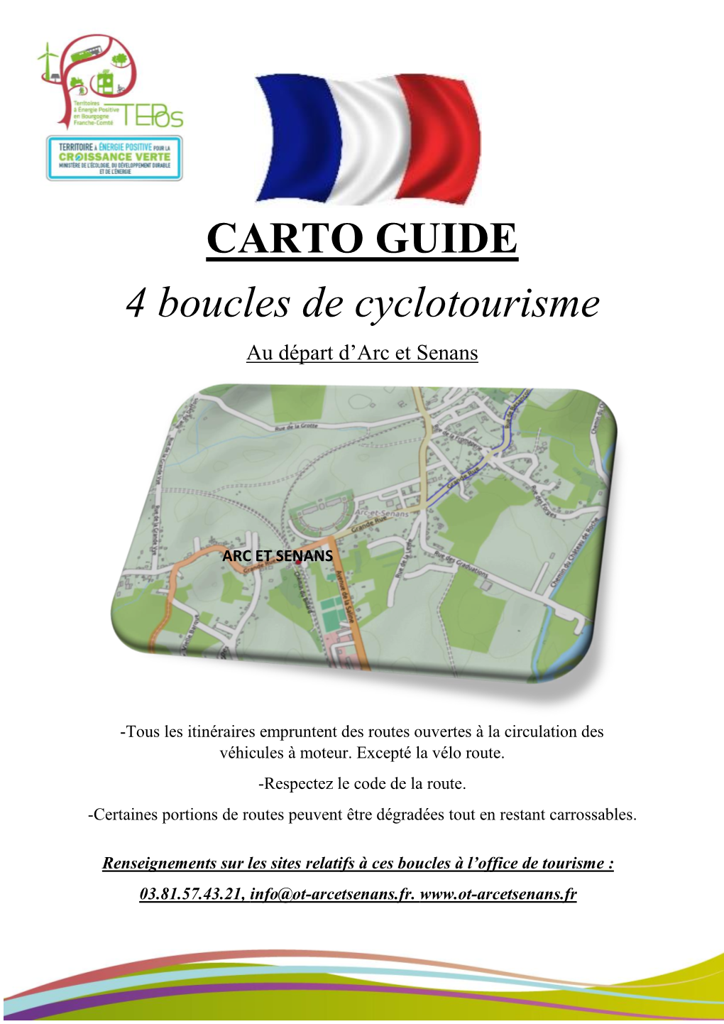 CARTO GUIDE 4 Boucles De Cyclotourisme Au Départ D’Arc Et Senans