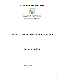 District Development Strategy 2018/19-2023/24