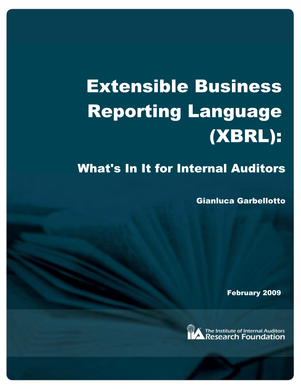 Extensible Business Reporting Language (XBRL)