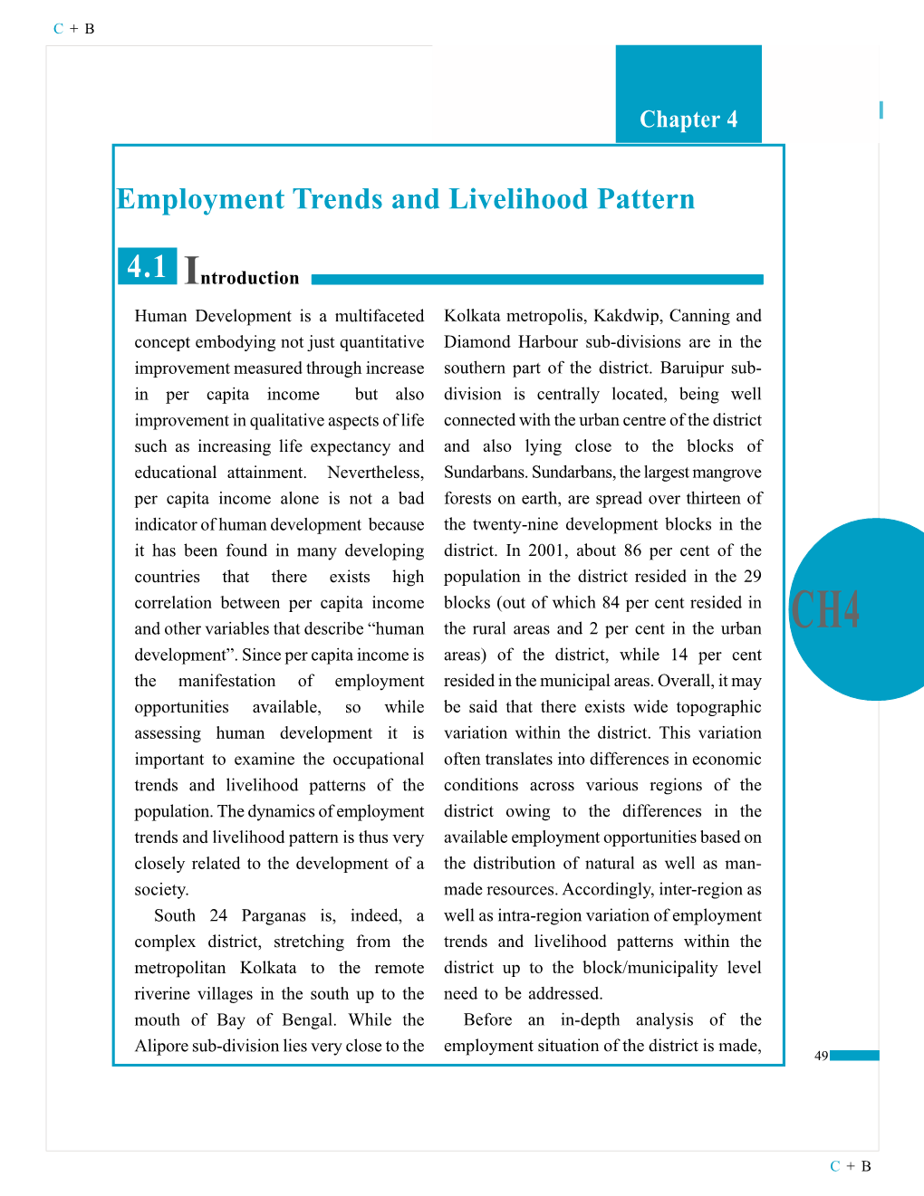 Employment Trends and Livelihood Patterns