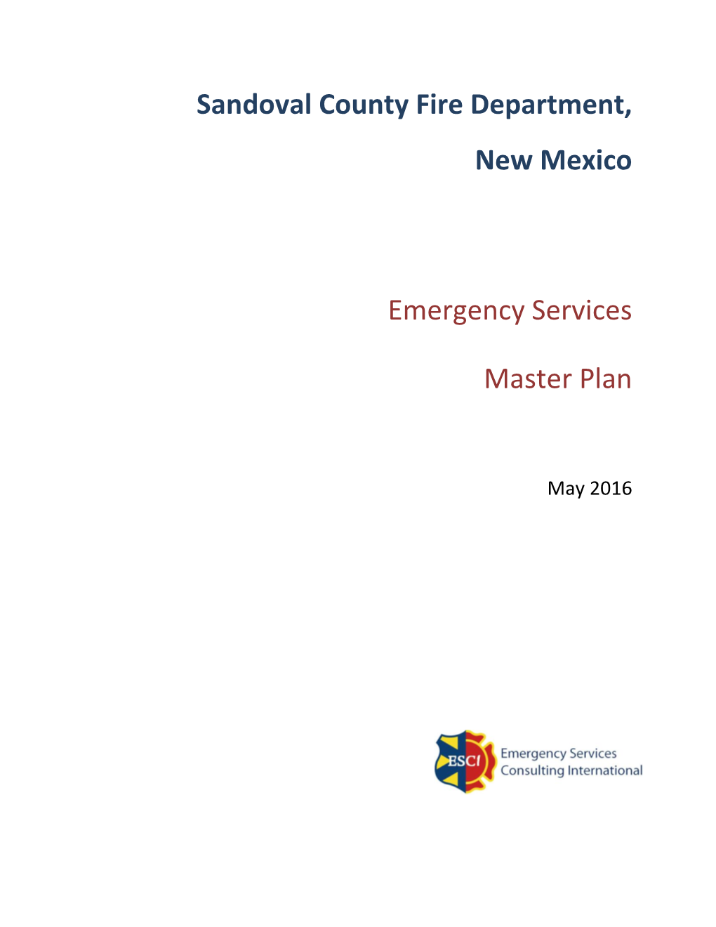 Fire Department Evaluation and Master Plan - DocsLib