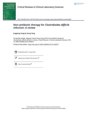 Non-Antibiotic Therapy for Clostridioides Difficile Infection: a Review
