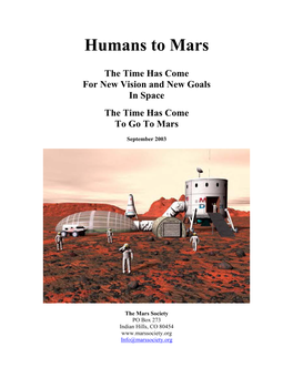 Humans to Mars