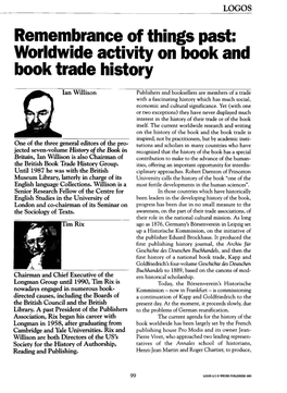 Worldwide Activity on Book and Trade History