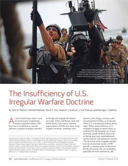 The Insufficiency of U.S. Irregular Warfare Doctrine