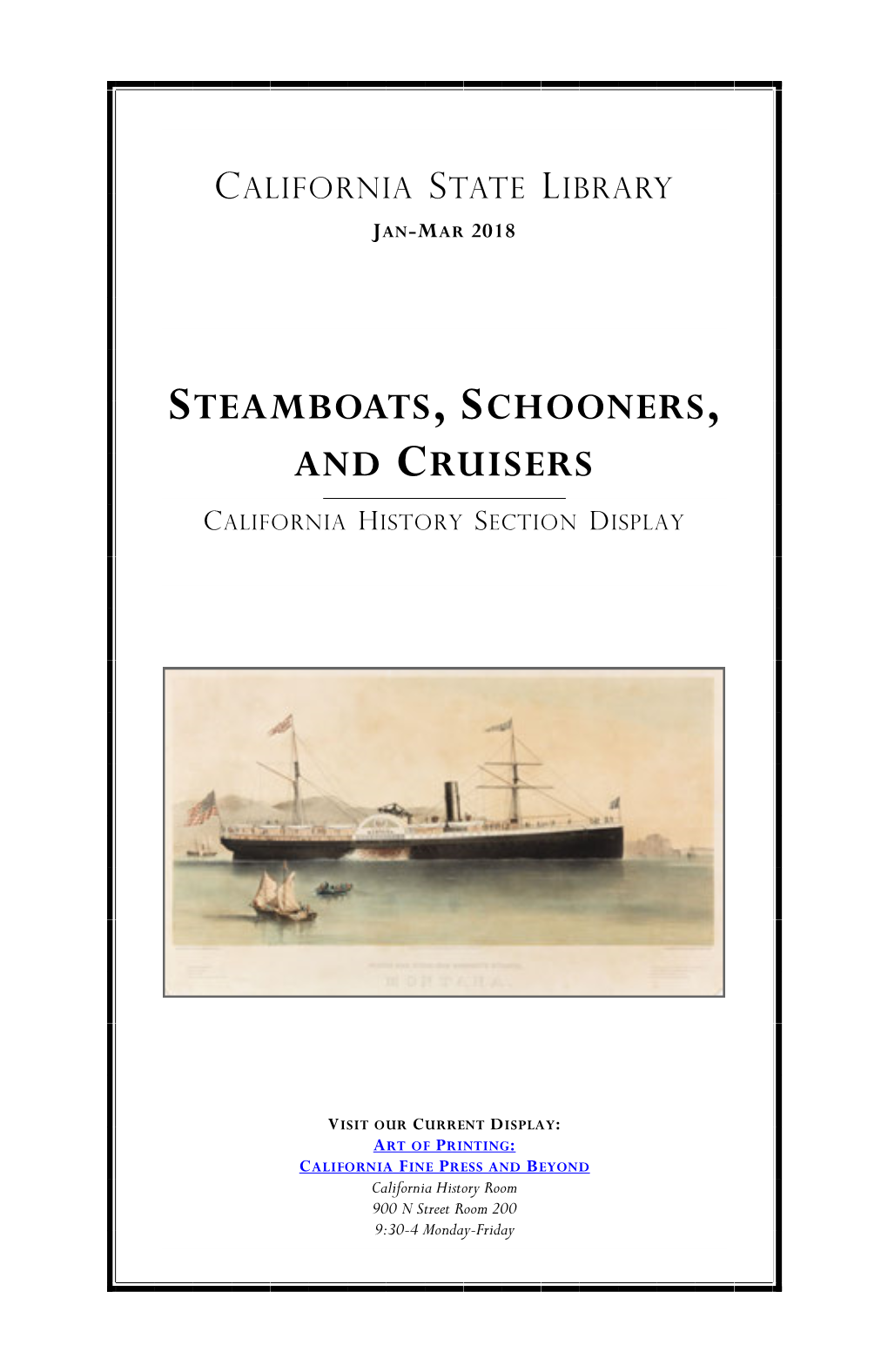 Steamboats Schooners and Cruisers