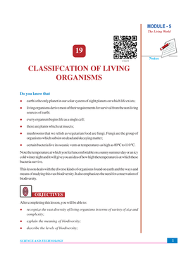 19 Classifcation of Living Organisms