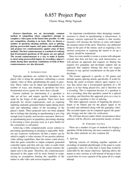 6.857 Project Paper Charles Wang, Philip Tegmark