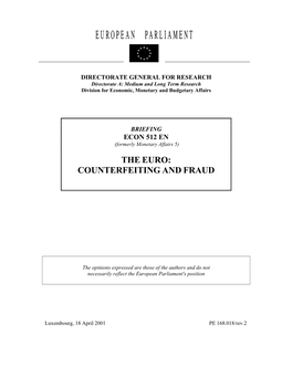 The Euro: Counterfeiting and Fraud