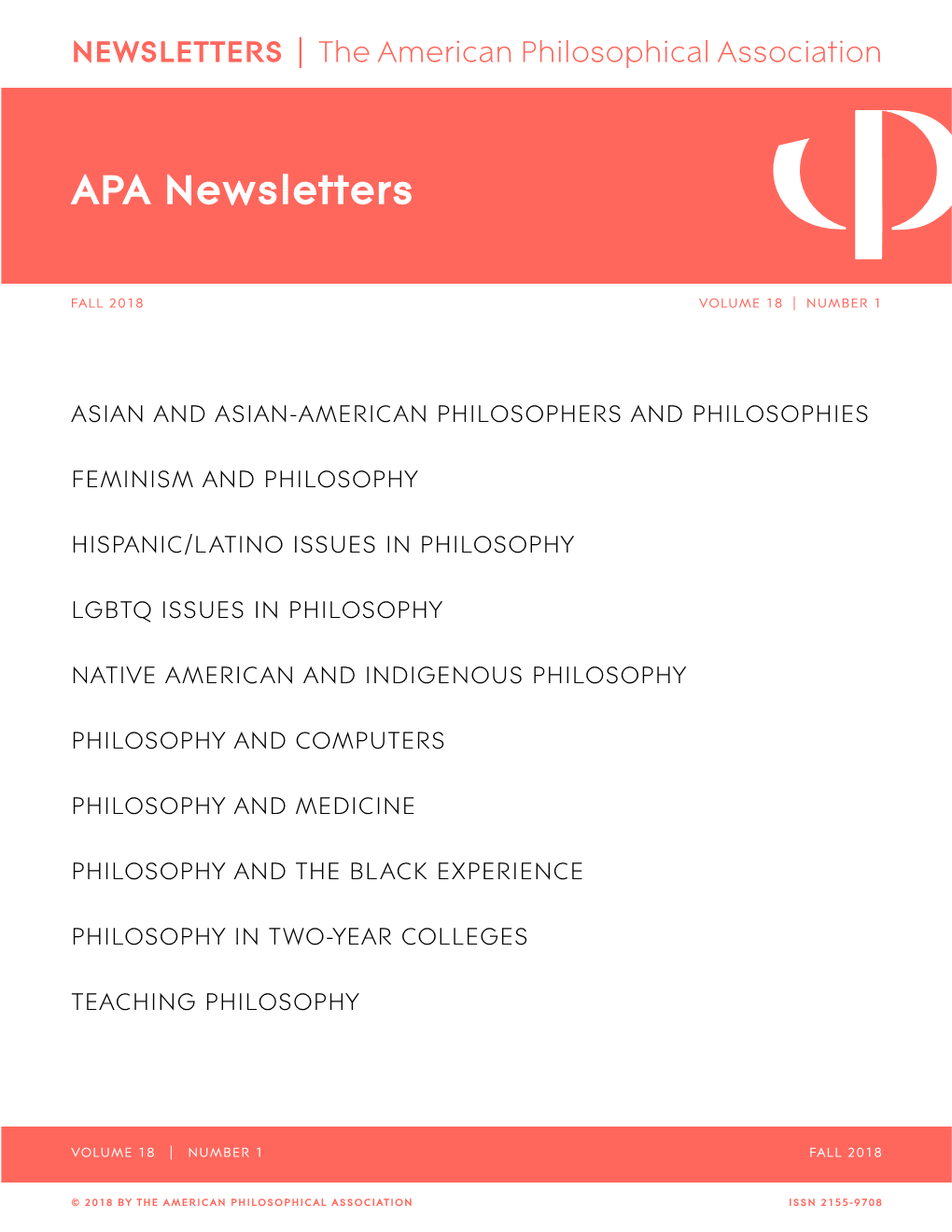 APA Newsletter Fall 2018