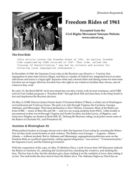 The Freedom Rides of 1961