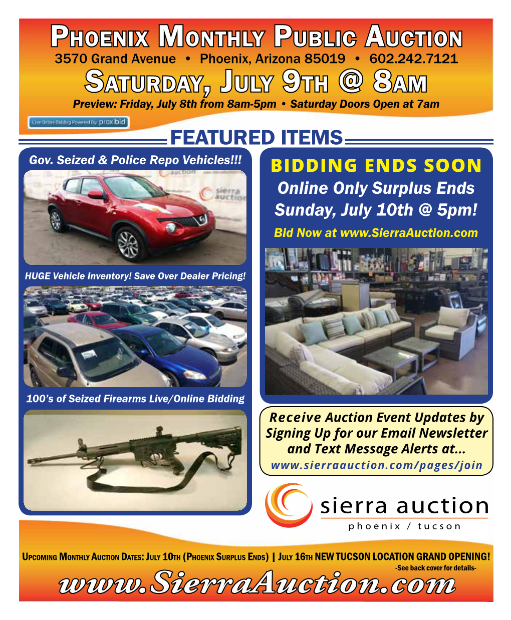 1St Auction - July 16Th, 2016