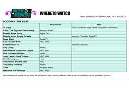 Download the Where to Watch List