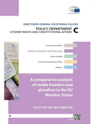A Comparative Analysis of Media Freedom and Pluralism in the EU Member States