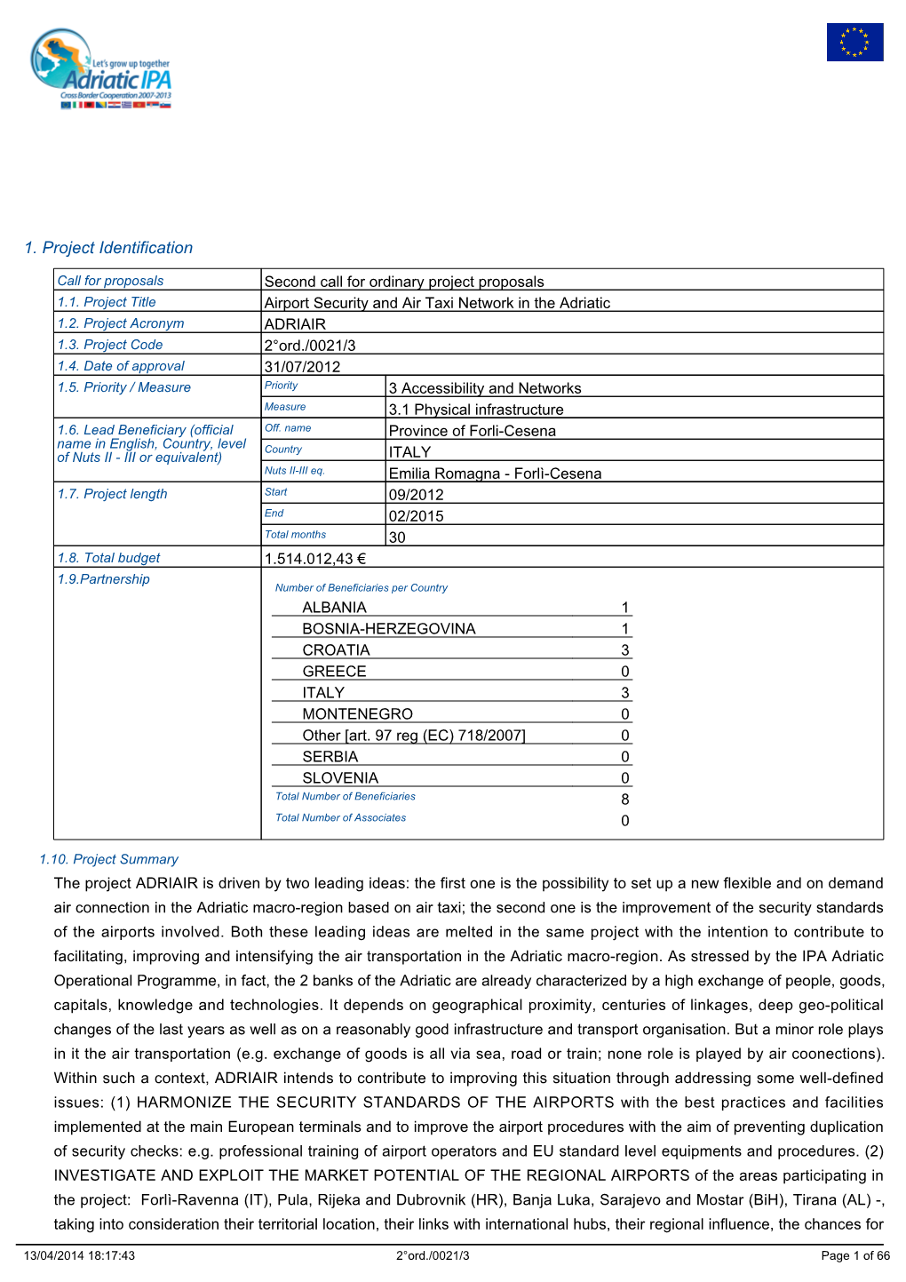 1. Project Identification