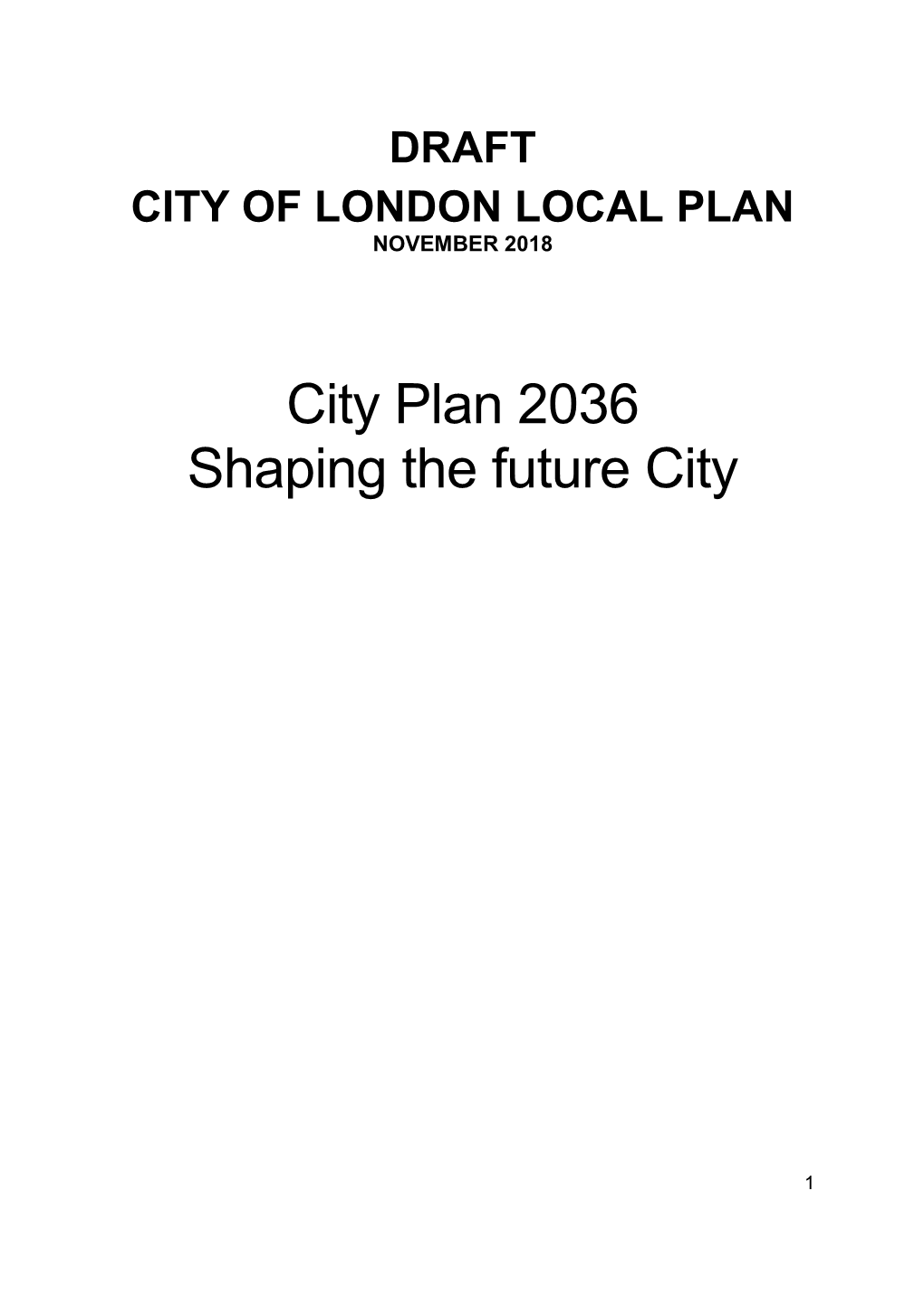 City Plan 2036 Shaping the Future City