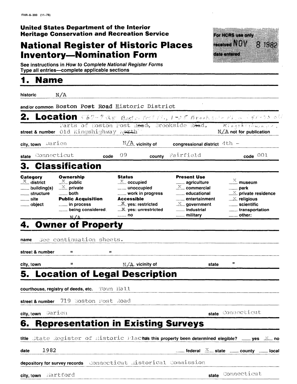 National Register of Historic Places Inventory Nomination Form 2