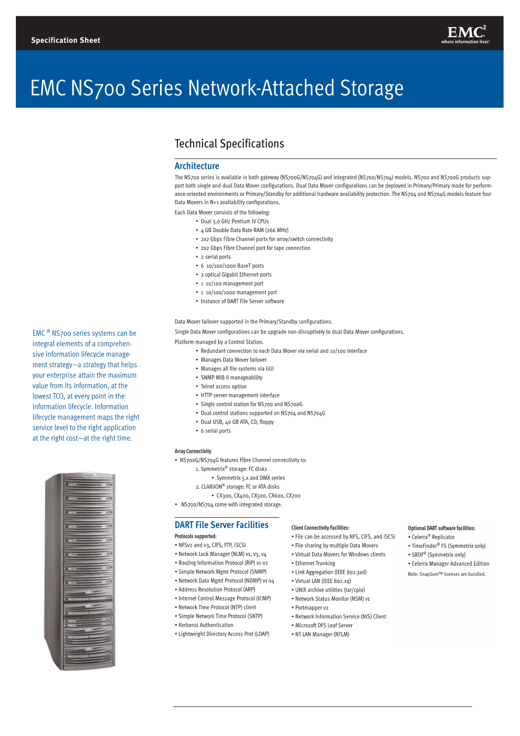 EMC NS700 Series Network-Attached Storage