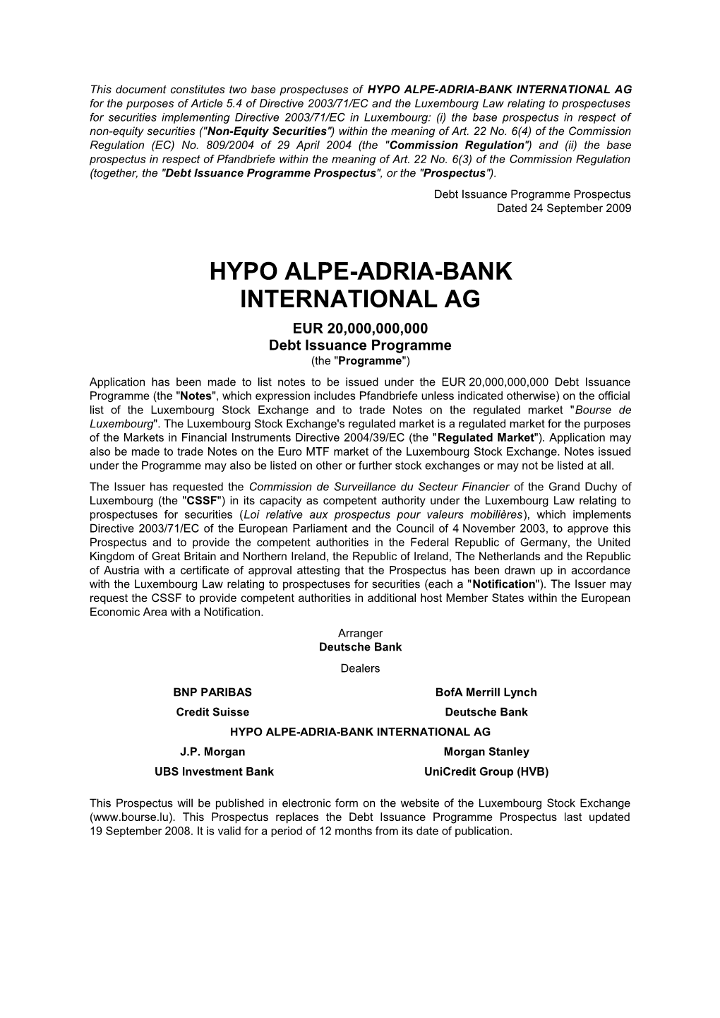 Hypo Alpe-Adria-Bank International Ag