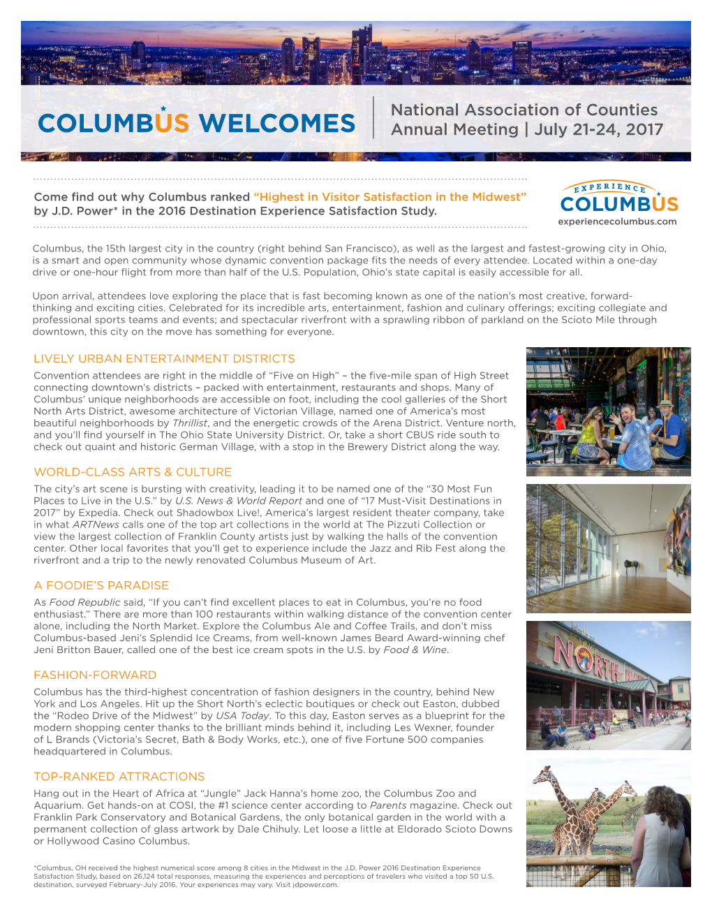 COLUMBUS WELCOMES Annual Meeting | July 21-24, 2017