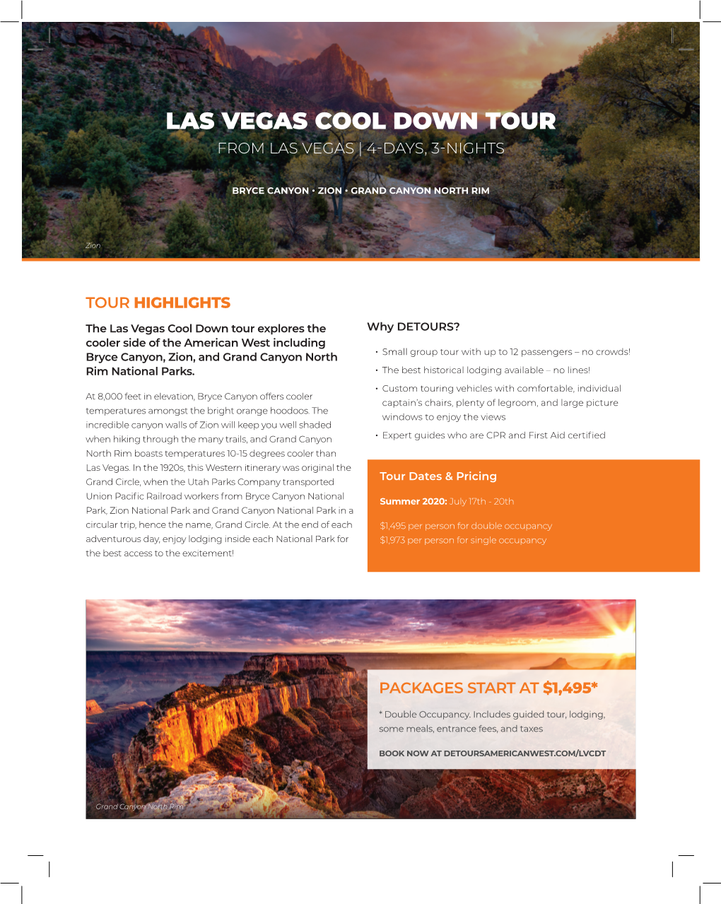 Las Vegas Cool Down Tour from Las Vegas | 4-Days, 3-Nights