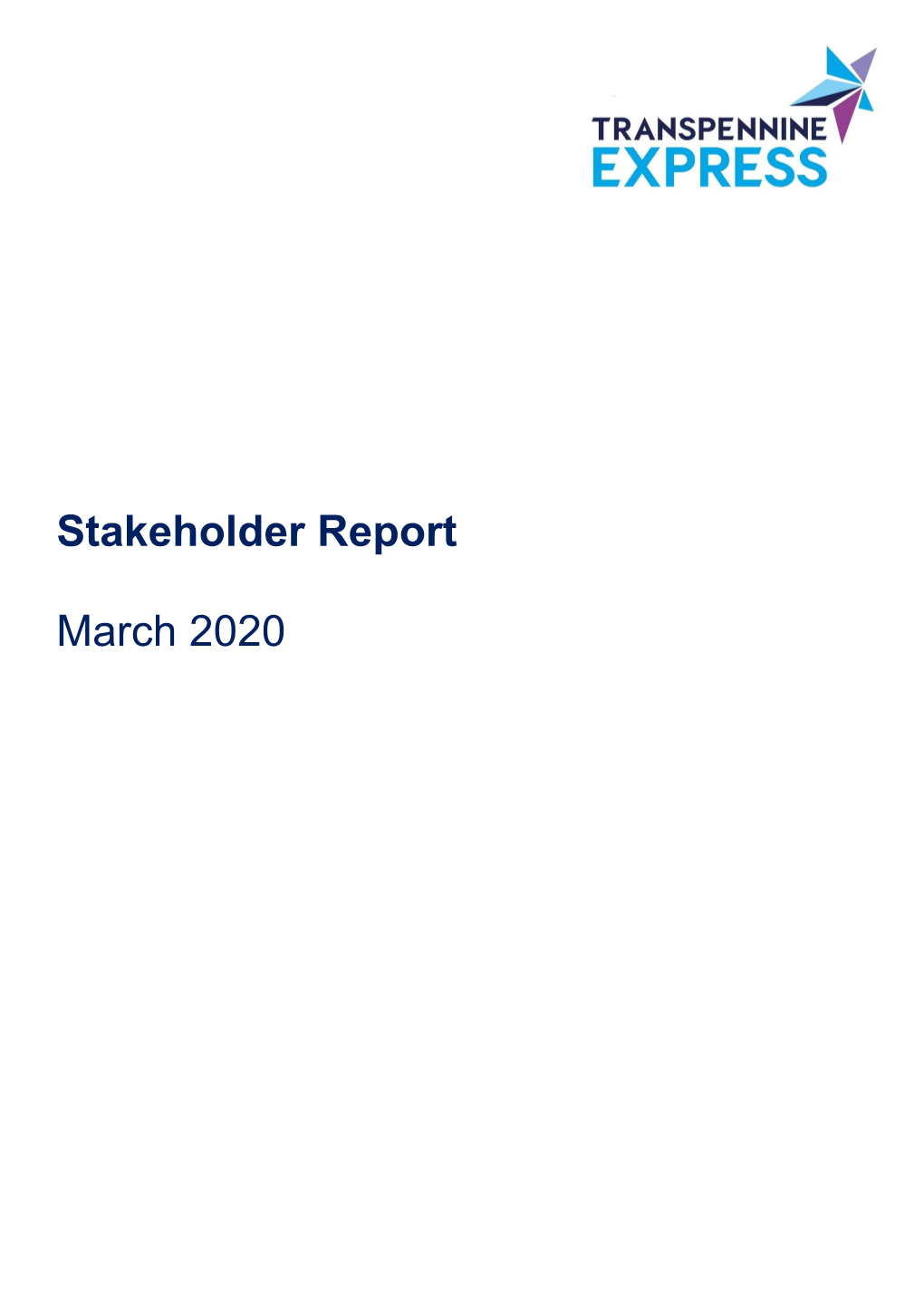 Stakeholder Report March 2020 ______Contents