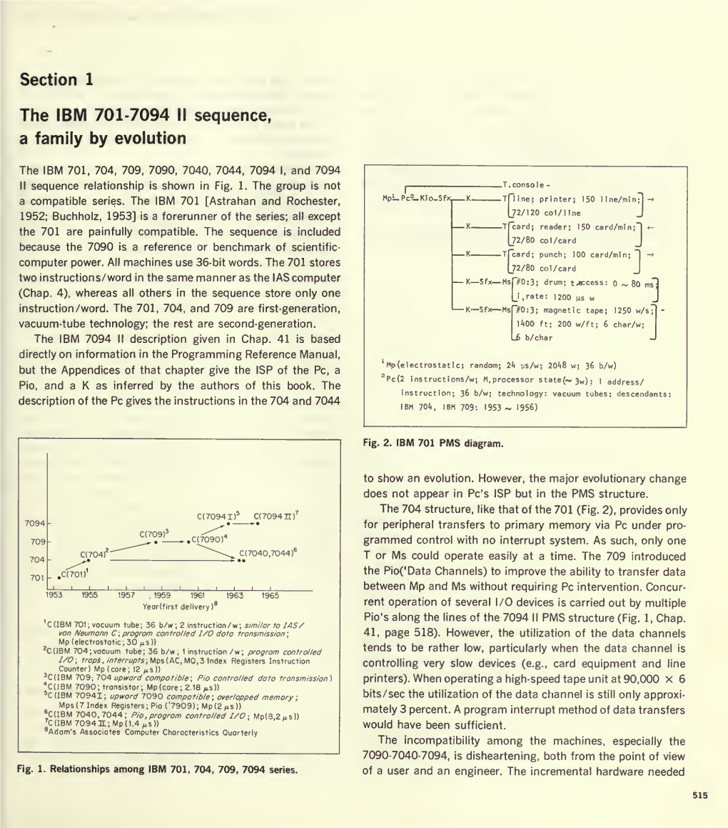 The IBM 701-7094 II Sequence, a Family by Evolution