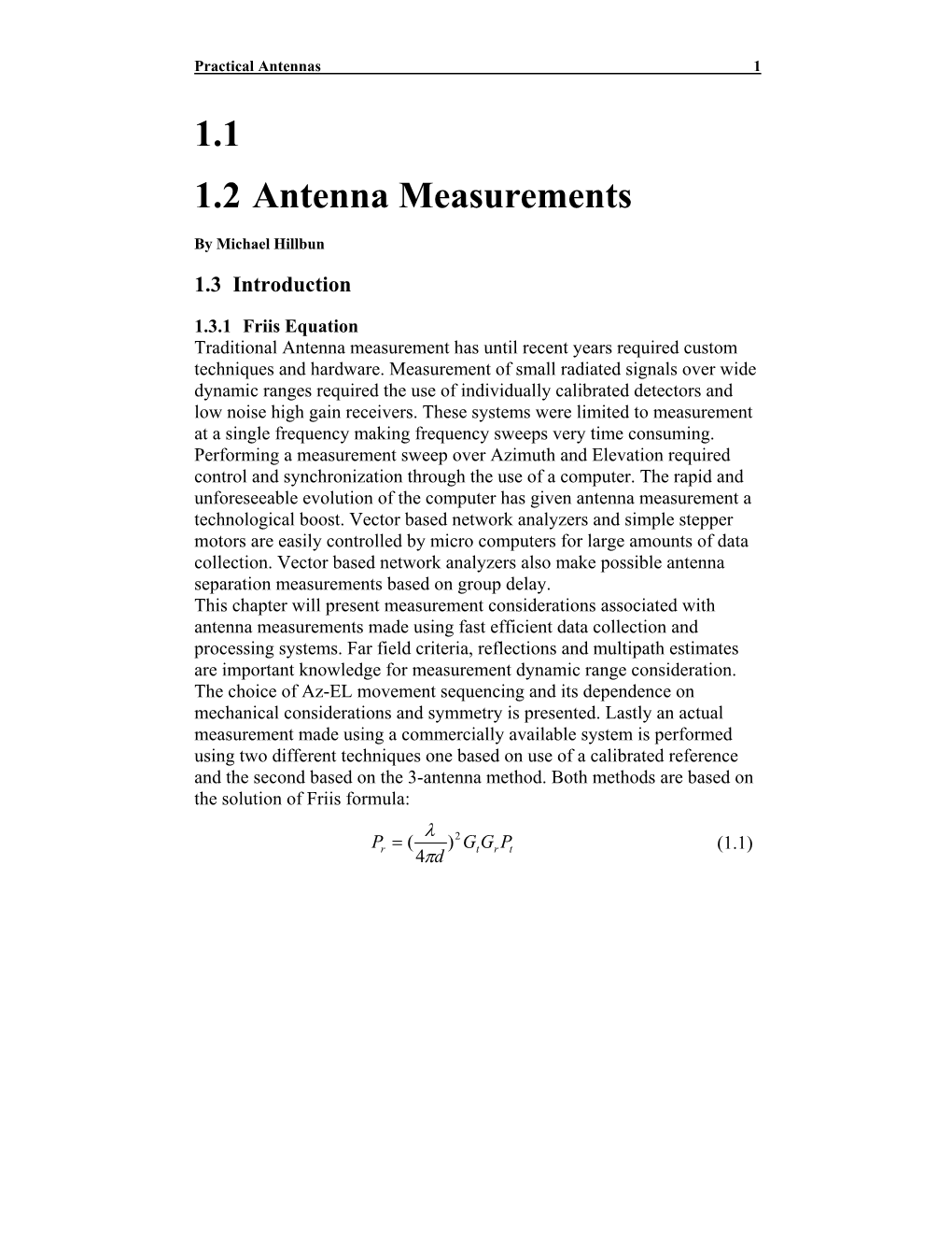 1.1 1.2 Antenna Measurements