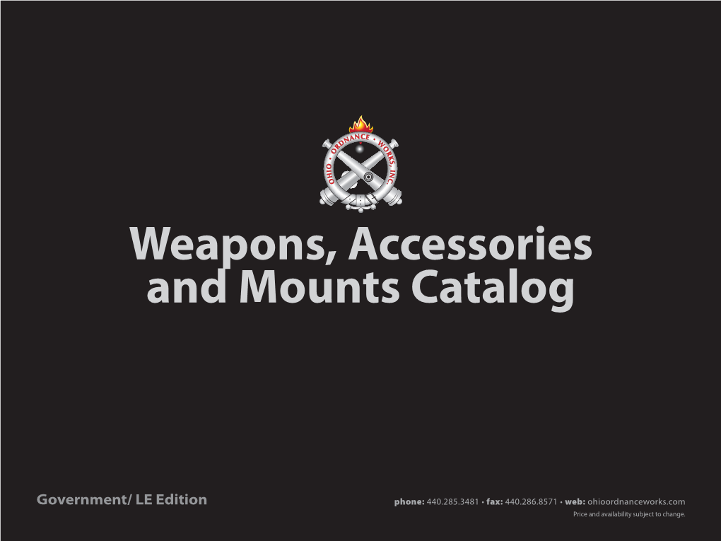 Weapons, Accessories and Mounts Catalog