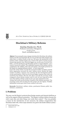 Diocletian's Military Reforms