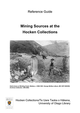 Mining Sources at the Hocken Collections