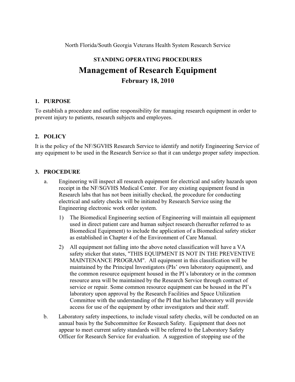 North Florida/South Georgia Veterans Health System Research Service