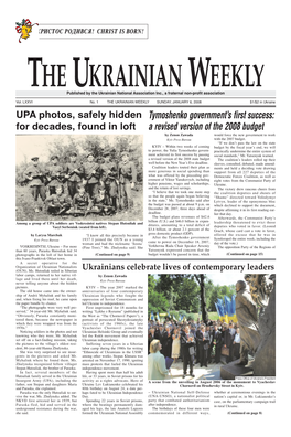 The Ukrainian Weekly 2008, No.1